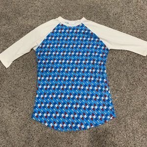LuLa Roe half sleeve shirt,
size 14